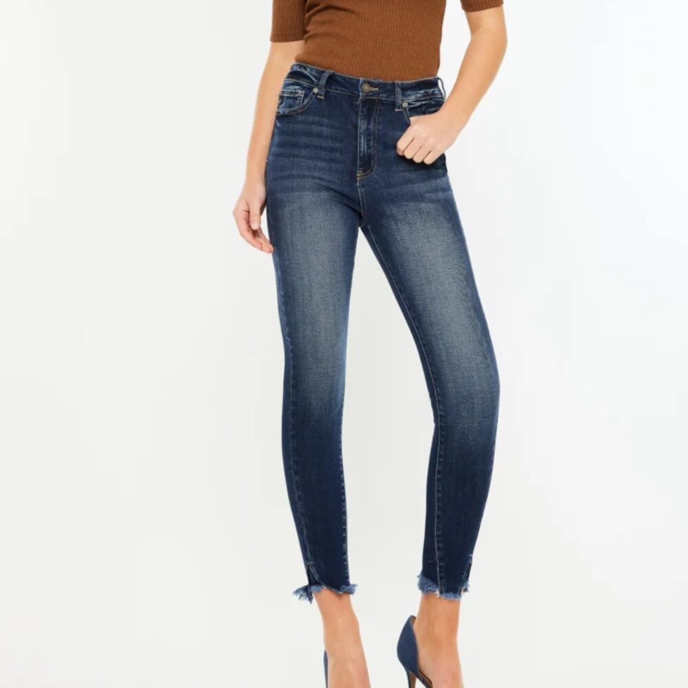 Kancan Skinny Jeans with frayed hem
